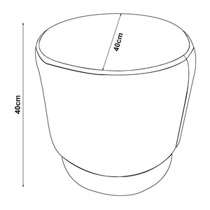 Poef Larvik voetenbank rond 40xØ40 cm [en.casa]