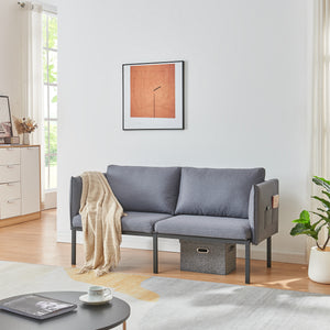 2-zitsbank Kamar 158x79x63 cm [en.casa]