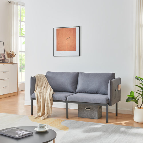 2-zitsbank Kamar 158x79x63 cm [en.casa]
