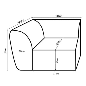Element Hurvas voor modulaire zitbank [en.casa]