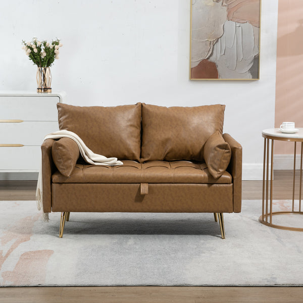 [en.casa] 2-zitsbank Sysmä 72x122x65 cm kunstleer - 5 varianten