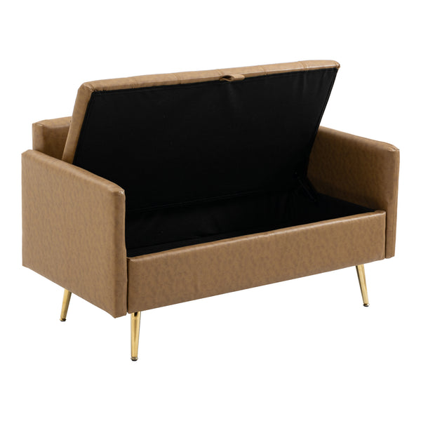 [en.casa] 2-zitsbank Sysmä 72x122x65 cm kunstleer - 5 varianten