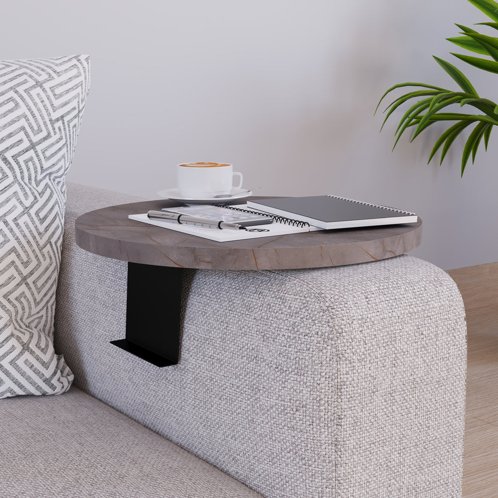 Plateau d'accoudoir de canapé Kuleskyd Ø 34 cm [en.casa]