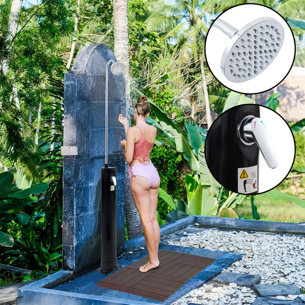 Buitendouche Ampend solardouche met watertank zwart casa.pro