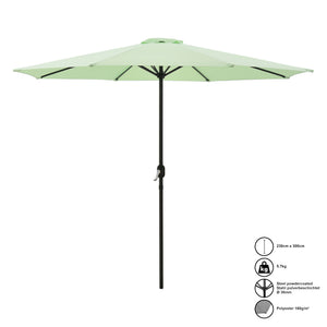 Parasol de Jardin Budapest Imperméable Polyester Acier 300 x 230 cm [casa.pro]