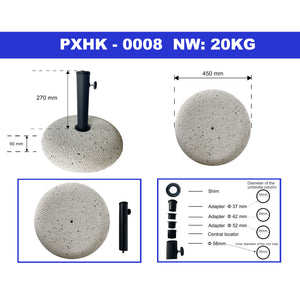 Parasolvoet Bitritto parasolhouder beton rond Ø45x6 cm casa.pro
