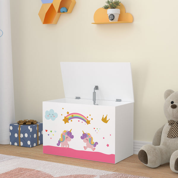 [en.casa] Doos voor speelgoed Oleiros 40x60x30 cm - 4 varianten