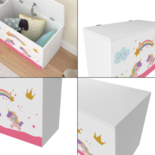[en.casa] Doos voor speelgoed Oleiros 40x60x30 cm - 4 varianten
