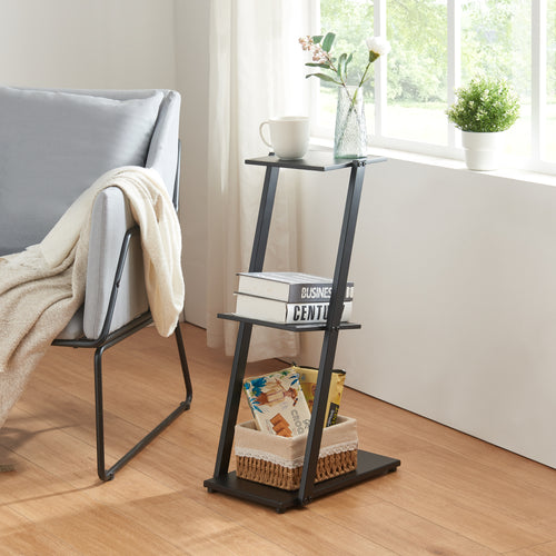 Standregal Rollag 72x40x25cm van metaal zwart [en.casa] - premiumXL