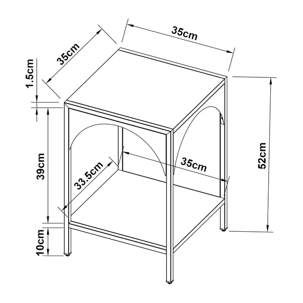 Étagère autoportante Akaa acier [en.casa]