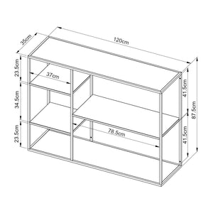 Staand rek Isojoki open kast 120x35x87,5 cm [en.casa] 