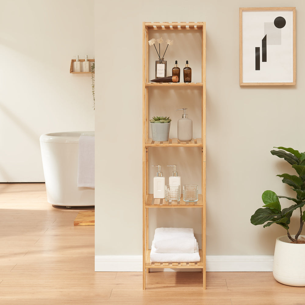 Standregal Lierne Bamboe Natuur [en.casa] - premiumXL