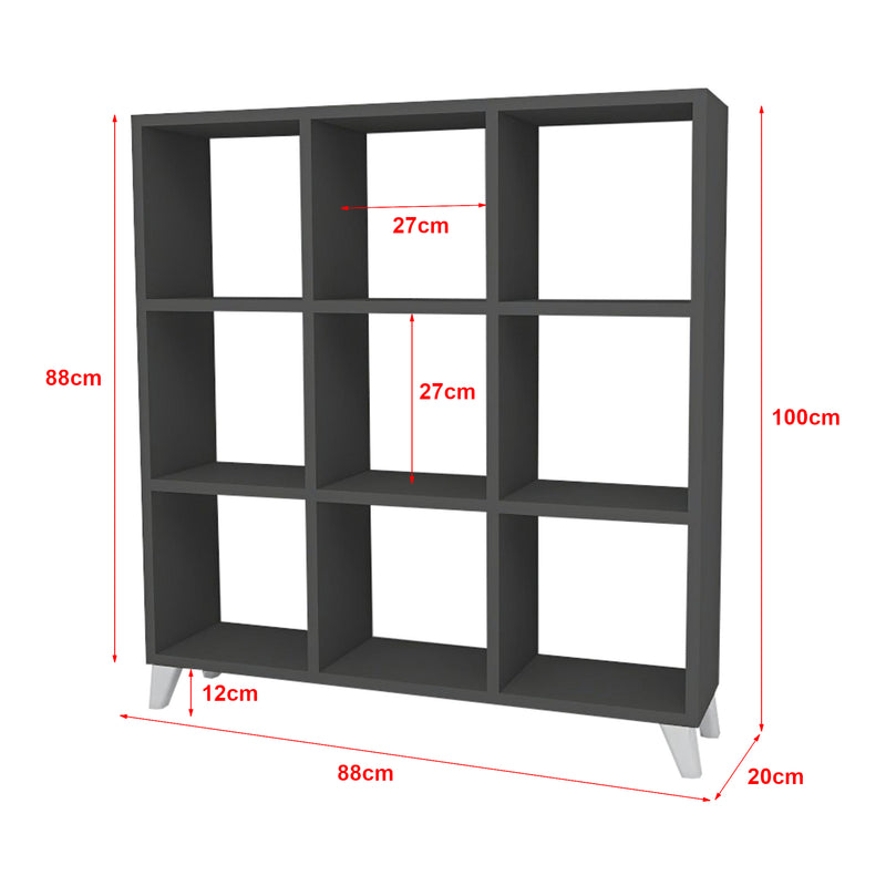 Maatschets [en.casa] Boekenkast Svedala schap 100x88x20 cm - 4 varianten