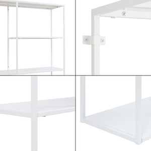 Boekenkast Vehmaa schap staal zwart mat [en.casa]