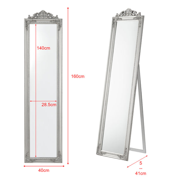 Miroir sur Pied Inclinable 160 x 40 cm Plusieurs Couleurs [en.casa]