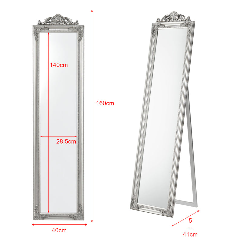 Croquis coté Miroir sur Pied Inclinable 160 x 40 cm Plusieurs Couleurs [en.casa]
