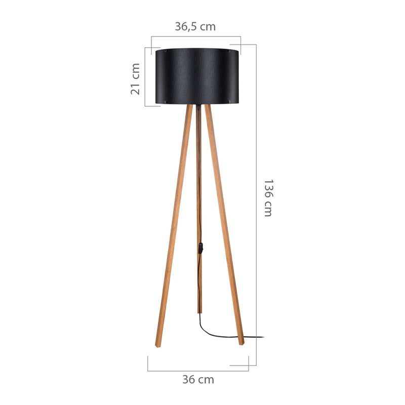 Maatschets [lux.pro] Staande lamp vloerlamp E27 Keynes - 4 varianten