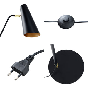 Lampadaire Norwich abat-jour réglable E27 hauteur 160 cm [lux.pro]