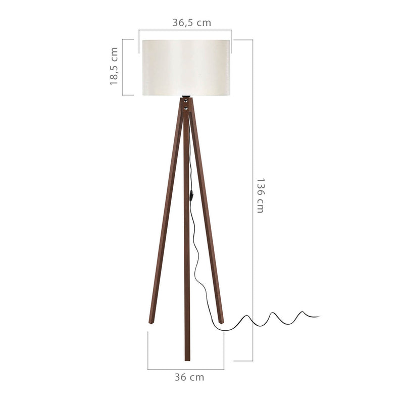 Maatschets [en.casa] Staande lamp vloerlamp E27 Rochester - 5 varianten