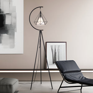 Lampadaire Austell métal 171cm noir/blanc [lux.pro] - premiumXL