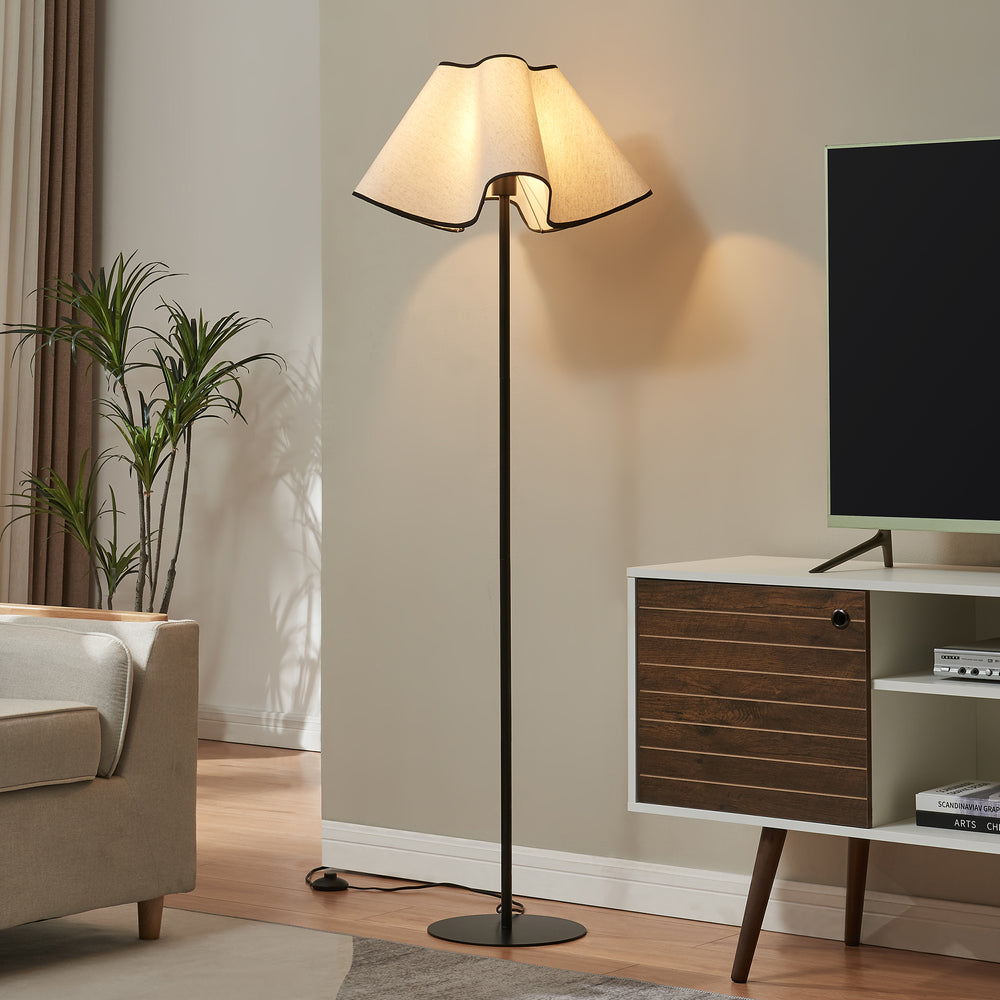 Stehleuchte Ashton 153cm Zwart/Wit [lux.pro] - premiumXL