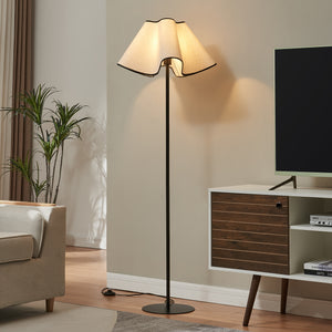 Lampadaire Ashton 153cm Noir/Blanc [lux.pro] - premiumXL