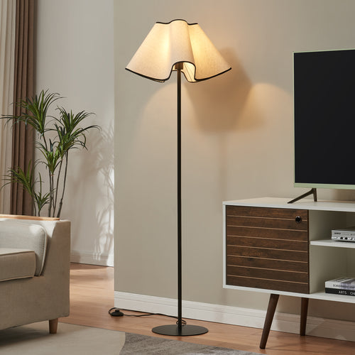 Lampadaire Ashton 153cm Noir/Blanc [lux.pro] - premiumXL