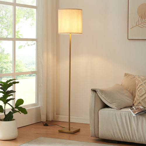 Lampadaire Fildholm hauteur 157 cm couleur laiton / effet lin lux.pro 