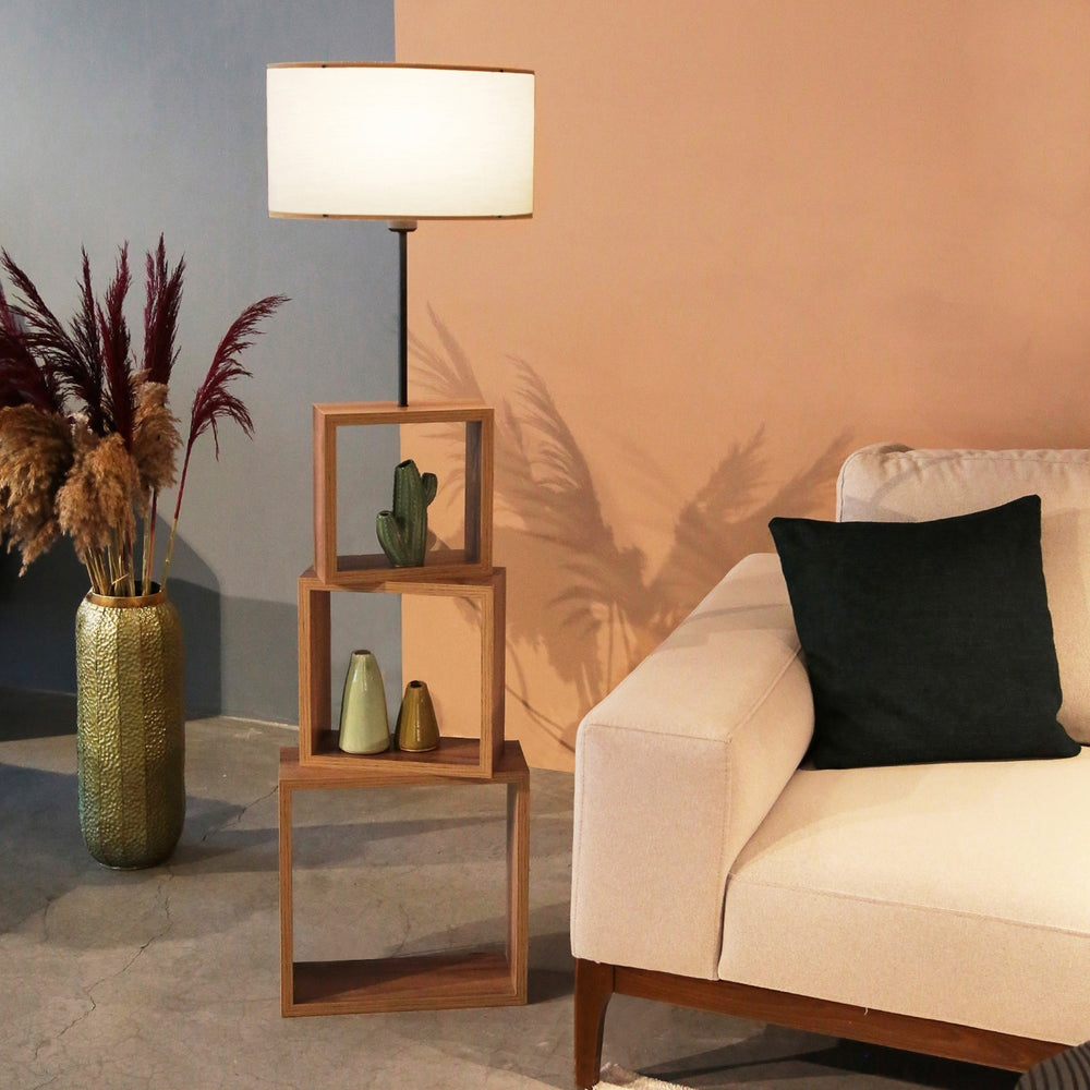 Lampe sur pied Mansfield avec étagères [lux.pro] - premiumXL
