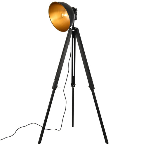 Staande lamp tripod Passau 135x60x60 cm zwart en goud E27