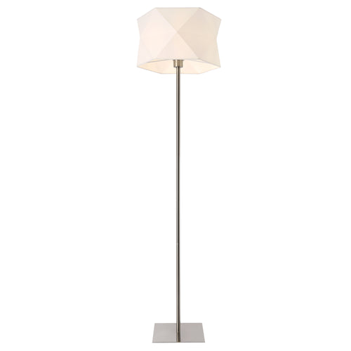 Lampadaire Narwa 152 cm E27 60W métal chrome/blanc lux.pro - premiumXL