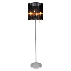 Staande lamp Fabrica 167xØ40 cm chroom en zwart 3xE14