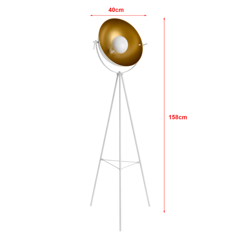 Croquis coté Lampadaire Trépied Angers E27 Métal Hauteur 158 cm Laiton [lux.pro]
