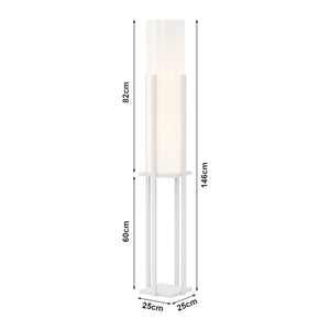 Lampadaire Gisborne avec 1 étagère 146 x 25 x 25 cm E27 lux.pro