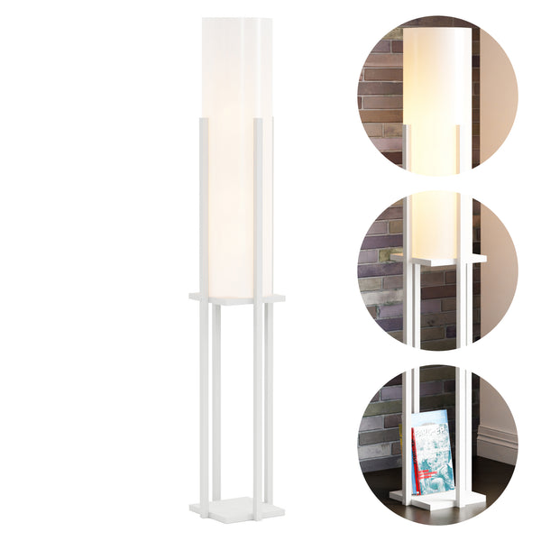 Lampadaire Gisborne avec 1 étagère 146 x 25 x 25 cm E27 lux.pro