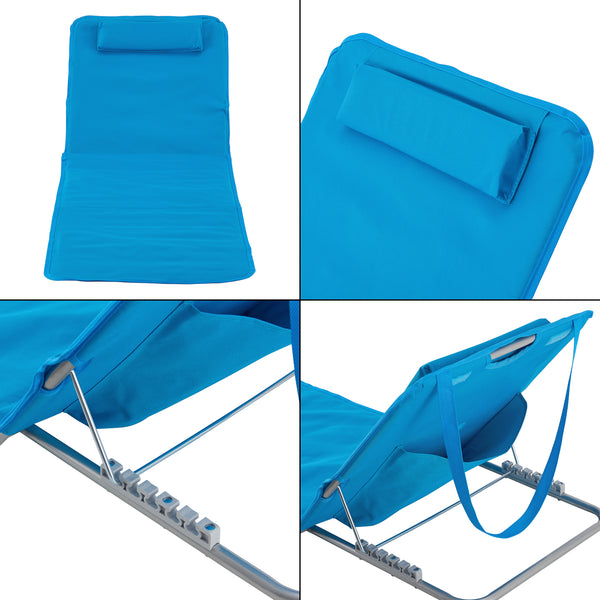 [en.casa] Strandmat Cellorigo met rugleuning set van 2 - 4 varianten