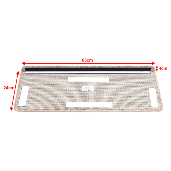 Lot de 15 marchettes d'escalier rectangulaires antidérpantes 65 x 24 cm avec bord [en.casa]