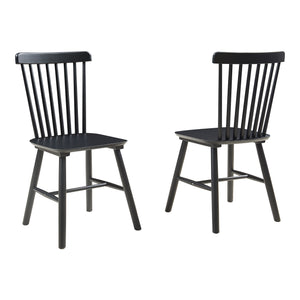 Lot de 2 chaises de salle à manger Karmoy bois d'hévéa 89 x 46 x 52 cm [en.casa]