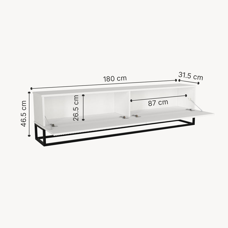 Croquis coté Meuble TV Verpsboga [en.casa]