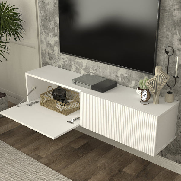 Meuble TV mural Verpsboga 135 x 32 x 30 cm [en.casa]