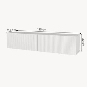 Meuble TV mural Verpsboga 135 x 32 x 30 cm [en.casa]