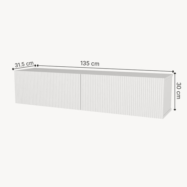 Meuble TV mural Verpsboga 135 x 32 x 30 cm [en.casa]