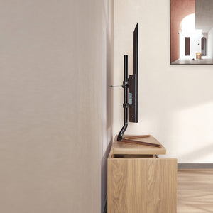 Support TV Ystad noir effet bois pro.tec