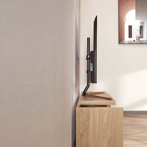 Support TV Ystad noir effet bois pro.tec