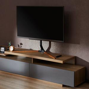 Support TV Ystad noir effet bois pro.tec