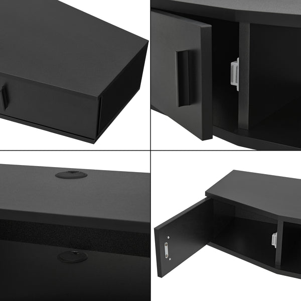 [en.casa] TV wandplank Tørring 17,5x110x30 cm - 3 varianten