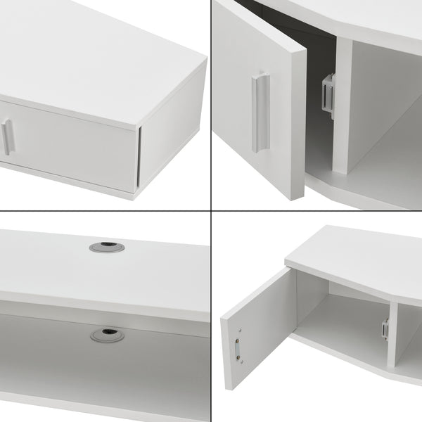 [en.casa] TV wandplank Tørring 17,5x110x30 cm - 3 varianten