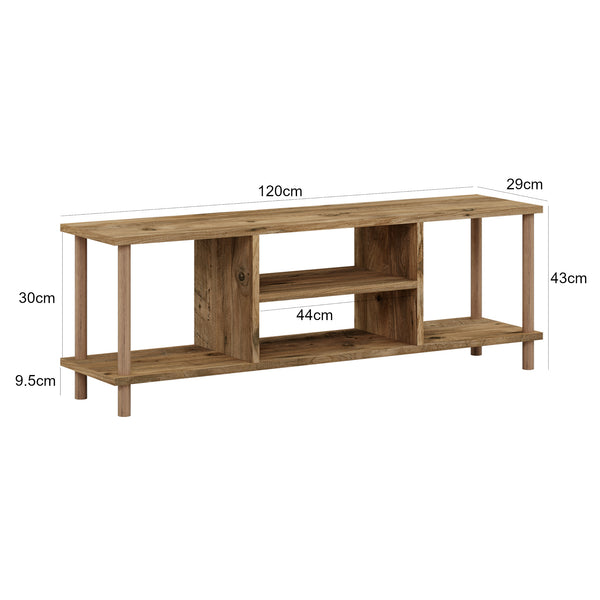 Meuble TV Ærøskøbing avec espace de rangement 43 x 120 x 29 cm [en.casa]