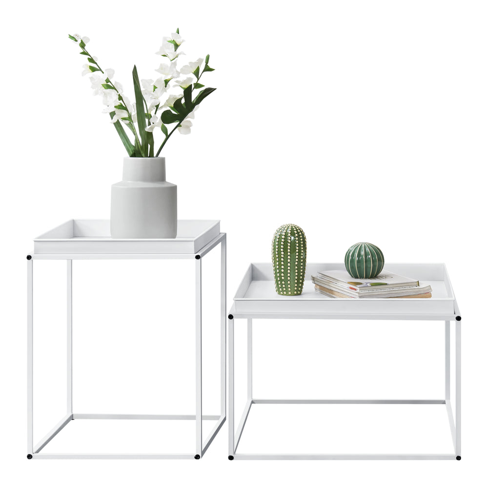 Lot de 2 tables plateau Helier en différentes tailles et couleurs en.casa - premiumXL