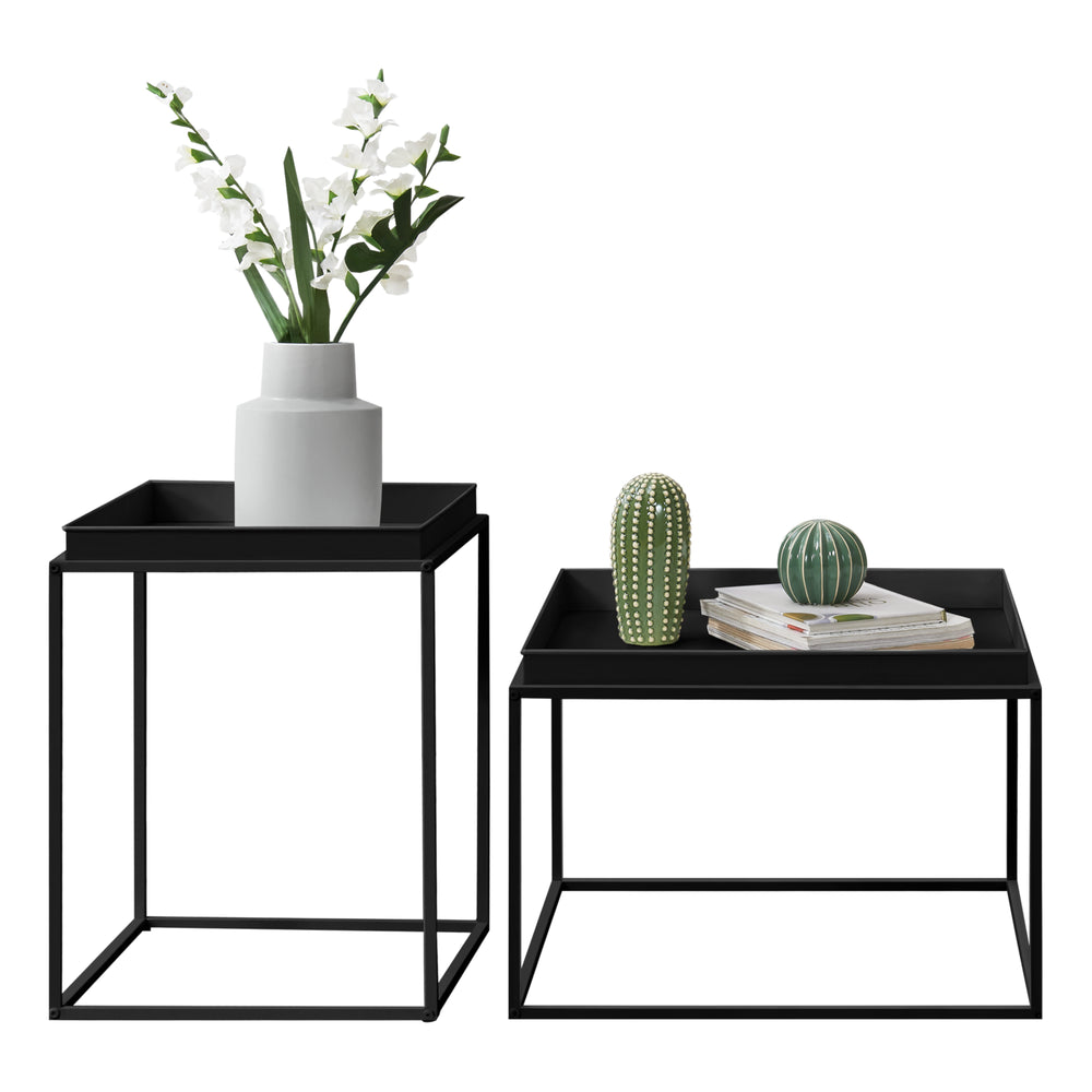2-delige set dienbladtafel Helier in verschillende maten en kleuren en.casa - premiumXL
